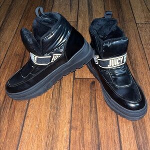 Juicy Couture Veronica Black Winter Platform Puffer Boots